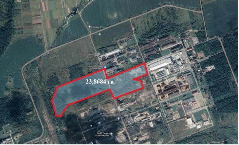 Земельна ділянка індустріального парку «Калуш Продакшен» площею 23,8 га