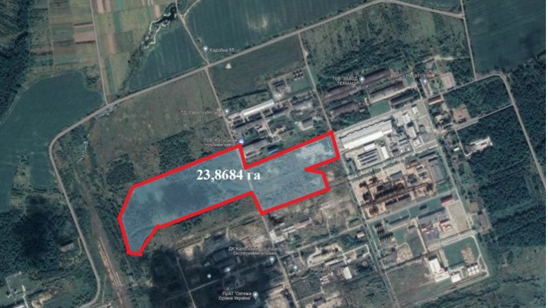 Земельна ділянка індустріального парку «Калуш Продакшен» площею 23,8 га