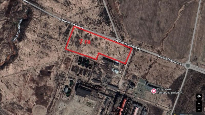 Земельна ділянка площею 7 га у промисловій зоні міста